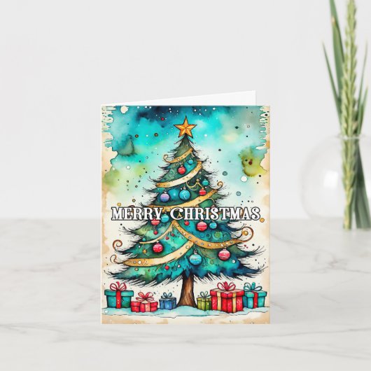 Prettige Kerstboom | Prettige Feestdagen Kaart (Voorkant)