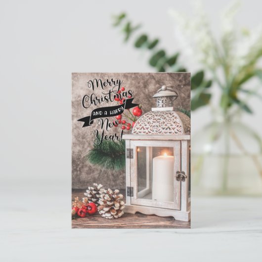 prettige kerstbusiness marketing briefkaart (Staand voorkant)