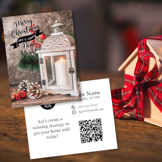 prettige kerstbusiness marketing briefkaart