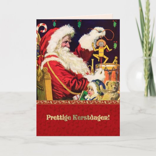 Prettige kerstdag Kerstkaarten in het Nederlands Feestdagen Kaart (Voorkant)