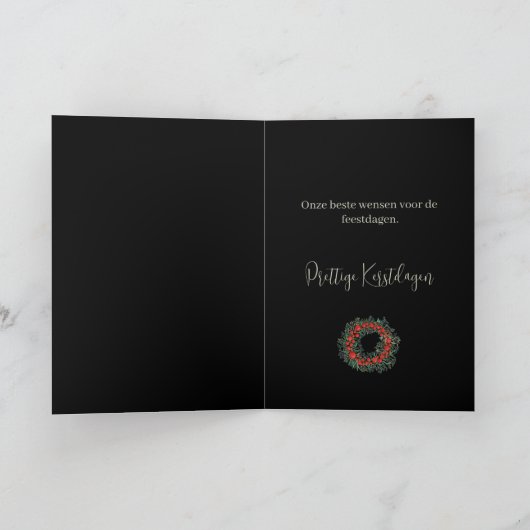 Prettige kerstdagen feestdagen kaart (Binnen)
