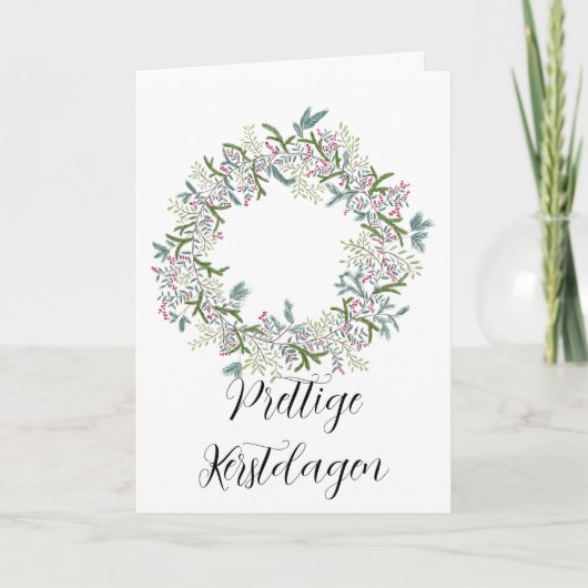 Prettige kerstdagen feestdagen kaart (Voorkant)