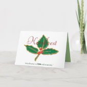 prettige Kerstdagen Feestdagen Kaart (Achterkant)