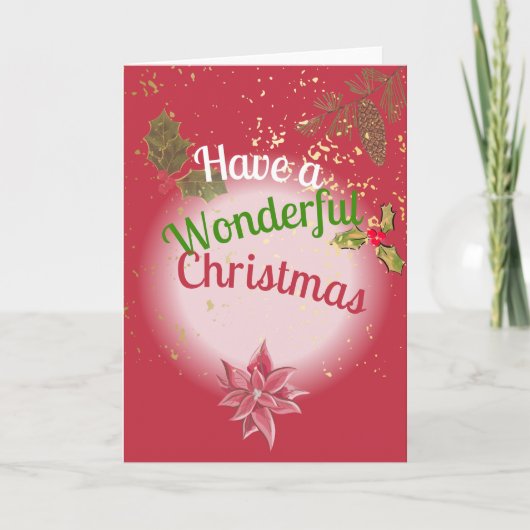 Prettige kerstdagen feestdagen kaart (Voorkant)