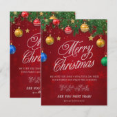 Prettige kerstdagen feestdagenkaart (Voorkant / Achterkant)