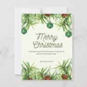 Prettige kerstdagen feestdagenkaart (Achterkant)