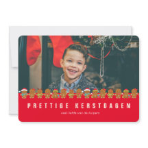 Prettige Kerstdagen Foto Gignerbread Mannen Kerst