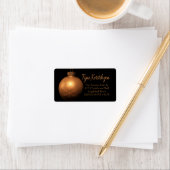 Prettige Kerstdagen Gouden ornament label (Insitu)