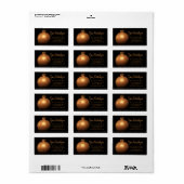 Prettige Kerstdagen Gouden ornament label (Full Sheet)