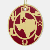 Prettige kerstdagen in Texas Keramisch Ornament (Links)