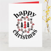 Prettige kerstdagen kaart (Gele Bloem)