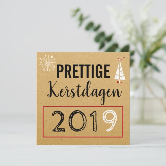 Prettige Kerstdagen Kerst kaart (Staand voorkant)