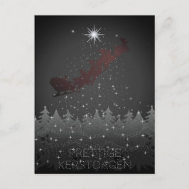 Prettige Kerstdagen Kerstavond Sky Stars Sleigh Feestdagenkaart