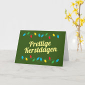 Prettige Kerstdagen | Kerstkaart Nederlands Kaart (Gele Bloem)