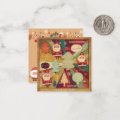 Prettige kerstdagen notitiekaartje (Voorkant / Achterkant in situ)