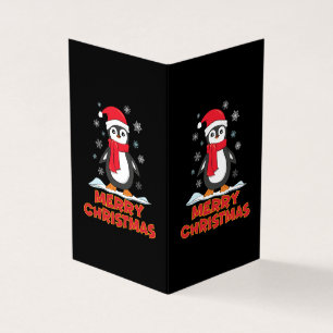Prettige Kerstdagen Schattige Pinguïn Kaart