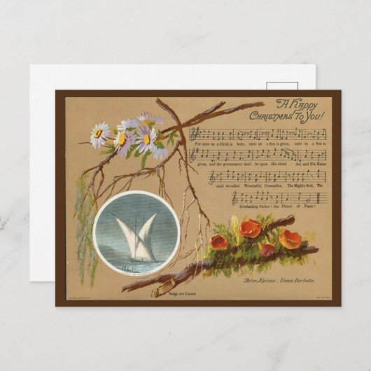 prettige kerstdagen voor u feestdagenkaart (Voorkant / Achterkant)