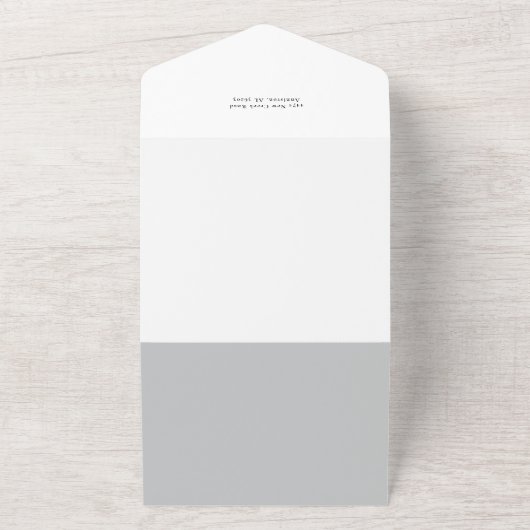 Prettige kerstgroet met zilveren foto-inzet all in one uitnodiging (Buitenkant)