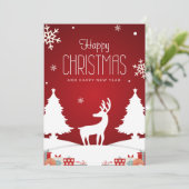 Prettige kerstkaart (Staand voorkant)