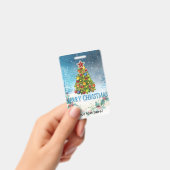 Prettige kerstkaart badge (Handheld)