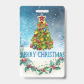 Prettige kerstkaart badge (Achterkant)