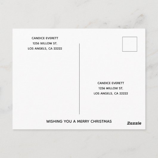 Prettige kerstkaart briefkaart (Achterkant)