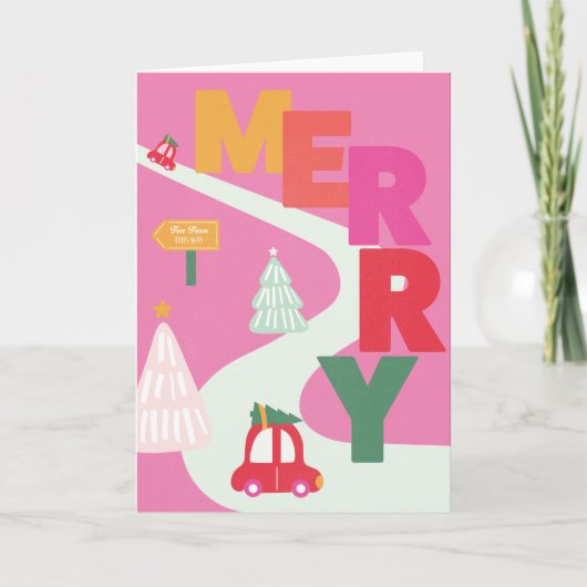 Prettige kerstkaart feestdagen kaart (Voorkant)