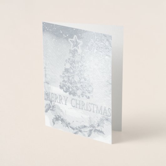 Prettige kerstkaart folie kaarten (Voorkant)