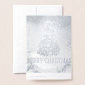Prettige kerstkaart folie kaarten (Met envelop)