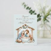 Prettige kerstkaart kaart (Staand voorkant)