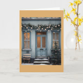 Prettige kerstkaart kaart (Gele Bloem)
