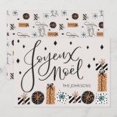Prettige kerstkaart voor plat gebruik Kerstvakanti (Voorkant / Achterkant)