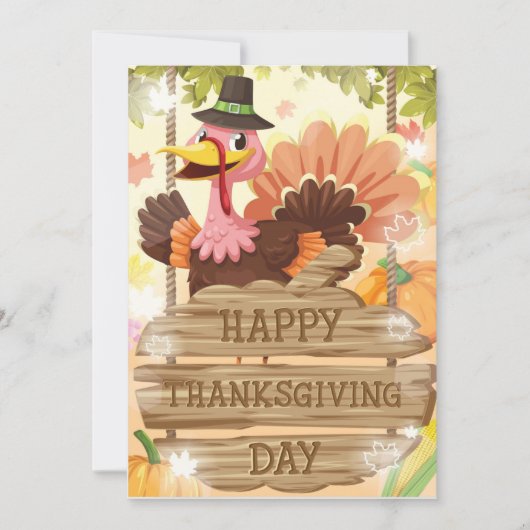 Prettige kerstkaart voor Thanksgiving Day (Voorkant)