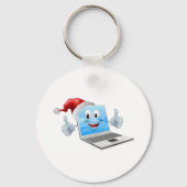 Prettige kerstlaptop sleutelhanger (Voorkant)