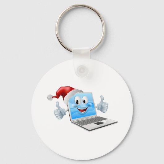 Prettige kerstlaptop sleutelhanger (Voorkant)