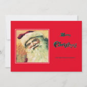 Prettige Kerstman Vrolijke Kerst Vakantie - Rood Feestdagenkaart (Voorkant)