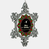 Prettige kerstmandala ontwerpen tin sneeuwvlok ornament (Links)