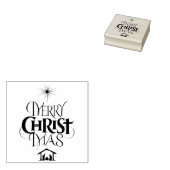 Prettige Kerstmis Calligrafie Jezus Christus Rubberstempel (Gestempeld)