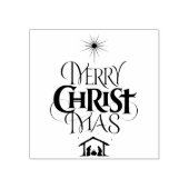 Prettige Kerstmis Calligrafie Jezus Christus Rubberstempel (Afrduk)