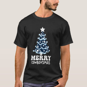 Prettige Kerstmis Cowboy Grappige Kerst Pyjama Man T-shirt