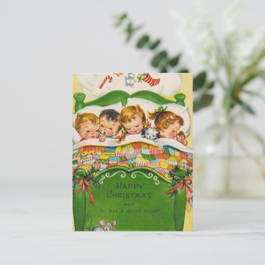  prettige kerstmis feestdagenkaart (Staand voorkant)