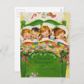  prettige kerstmis feestdagenkaart (Voorkant / Achterkant)