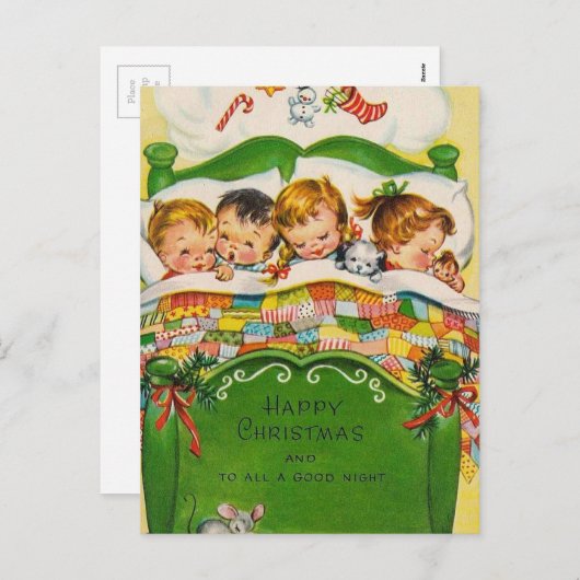  prettige kerstmis feestdagenkaart (Voorkant / Achterkant)