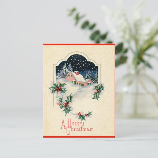  prettige kerstmis feestdagenkaart (Staand voorkant)