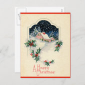  prettige kerstmis feestdagenkaart (Voorkant / Achterkant)