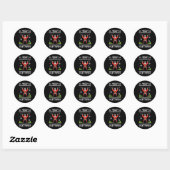 Prettige Kerstmis Workout Gym Lichaam Ronde Sticker (Vel)