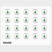 Prettige kerststickers ronde sticker (Vel)