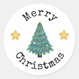 Prettige kerststickers ronde sticker