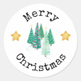 Prettige kerststickers ronde sticker