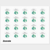 Prettige kerststickers ronde sticker (Vel)